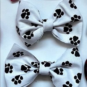 Paw Print Piggytail Bows